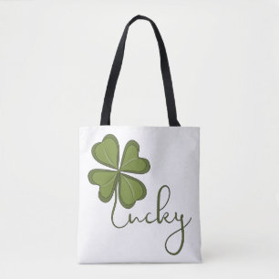 Bolso De Tela Lucky Four Leaf Clover
