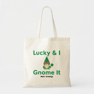 Bolso De Tela Lucky & I Gnome It Divertido Gato Sarcástico Día