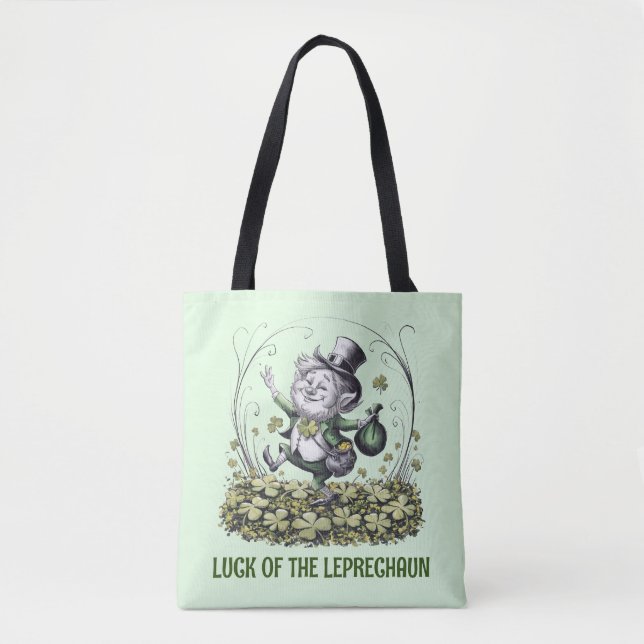 Bolso De Tela Lucky Irish Leprechaun (Anverso)