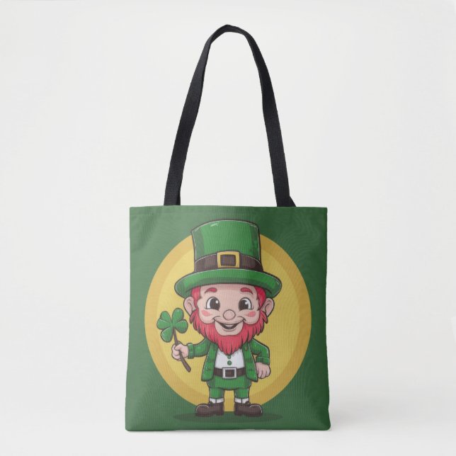 Bolso De Tela Lucky Leprechaun and Clover (Anverso)