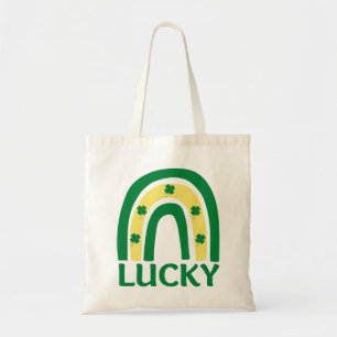 Bolso De Tela Lucky Shamrock Rainbow St Patrys