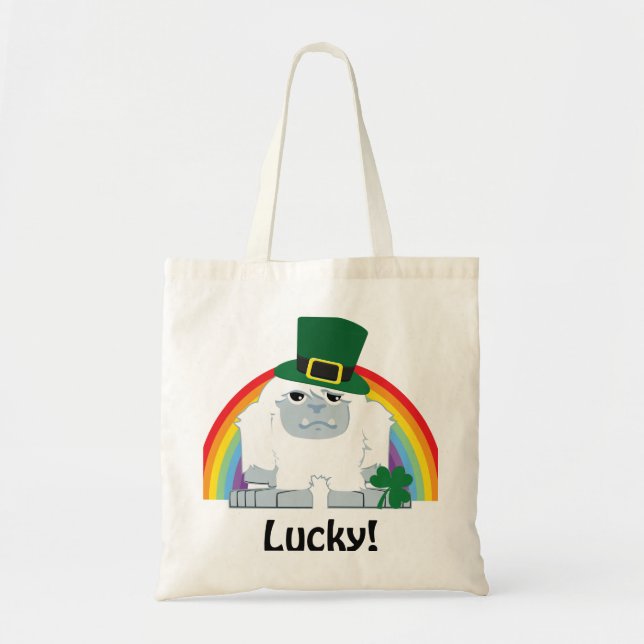 Bolso De Tela Lucky Yeti Leprechaun (Frente)