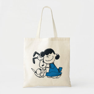 Bolso De Tela Lucy Hugging Snoopy
