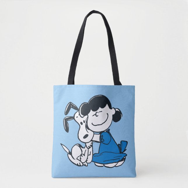 Bolso De Tela Lucy Hugging Snoopy (Anverso)