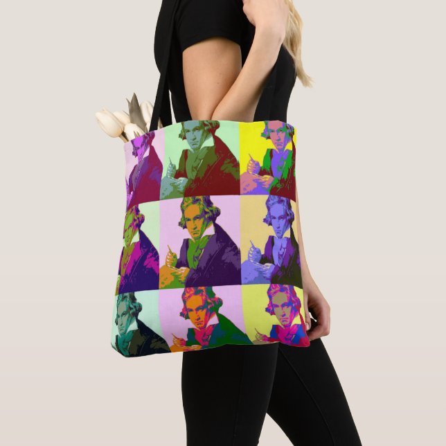 Bolso De Tela Ludwig Van Beethoven Pop Art (Detalle)
