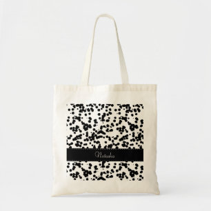 Bolso De Tela Lugares dálmatas blancos y negros