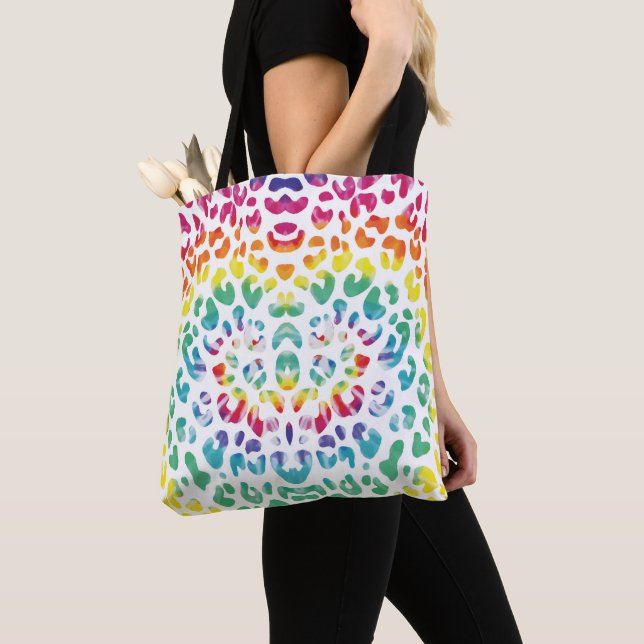 Bolso De Tela Lugares de leopardo del arcoiris (Detalle)