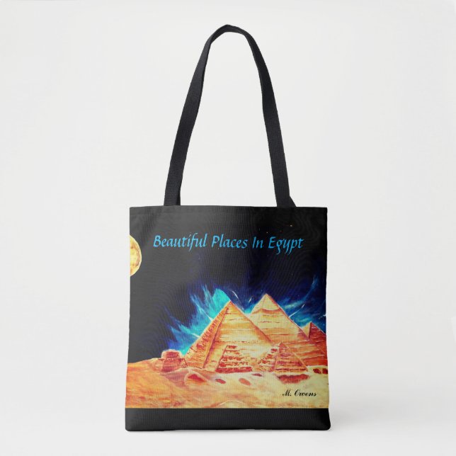 Bolso De Tela Lugares Hermosos De Egipto (Anverso)