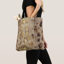 Bolso De Tela Lugares metálicos de Leopardo de oro