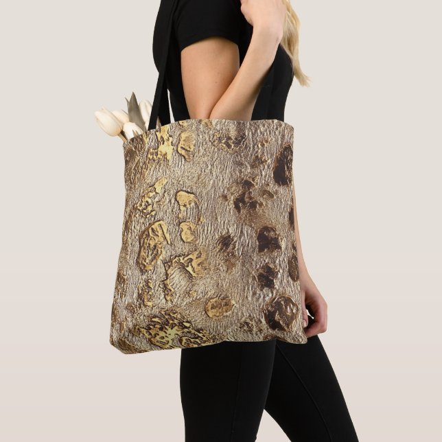 Bolso De Tela Lugares metálicos de Leopardo de oro (Detalle)