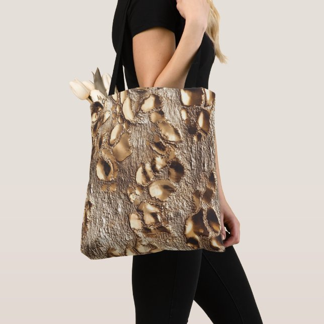 Bolso De Tela Lugares metálicos de Leopardo de oro (Detalle)