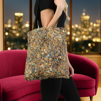 Bolso De Tela Lujoso brillo dorado lentejuelas azules verdes bri