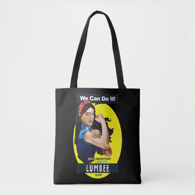 Bolso De Tela Lumbee, nativa estadounidense india, nunca se abur (Anverso)