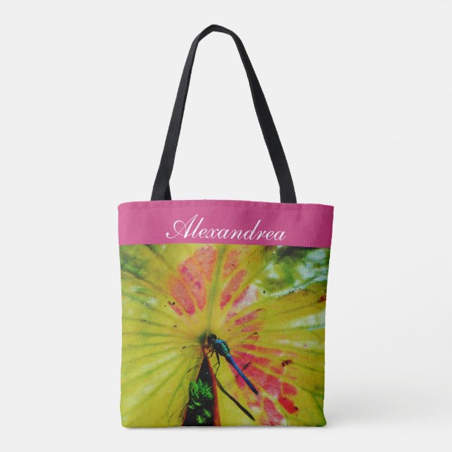 Bolso De Tela Luminosa almohadilla de lila rosa del arco iris Dr (Reverso)