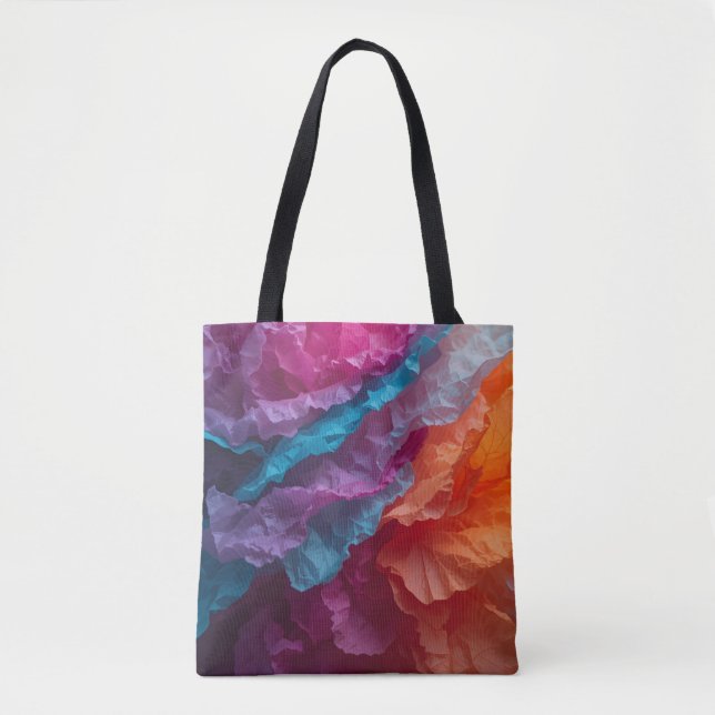 Bolso De Tela Luminous Abstract Tissue Paper Layers (Anverso)