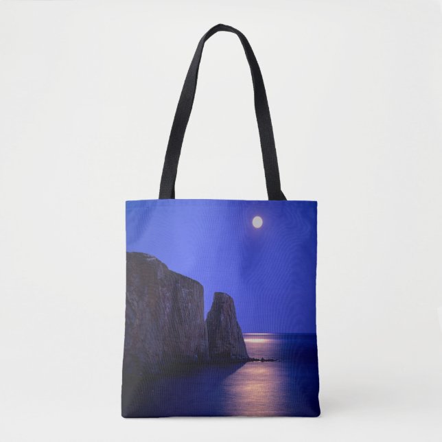 Bolso De Tela Luna Al Dusk | Quebec de la costa de Gaspe del Peñ (Anverso)