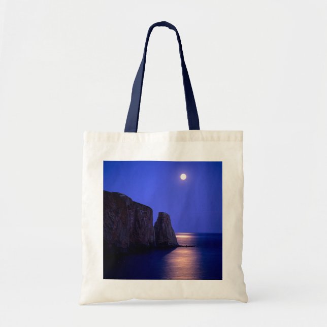 Bolso De Tela Luna Al Dusk | Quebec de la costa de Gaspe del Peñ (Frente)