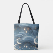 Luna Celeste Azul Polvo Estética Celestial Suave