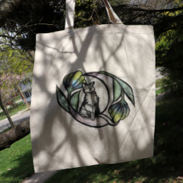 Bolso De Tela Luna De Flor De Gato De La Luna Cata Luna Floral G