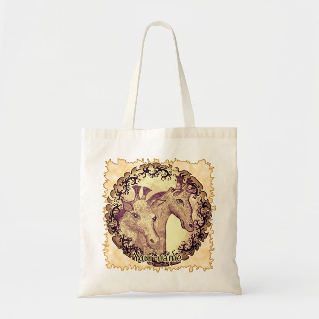 Bolso De Tela Luna de Jirafa (Frente)