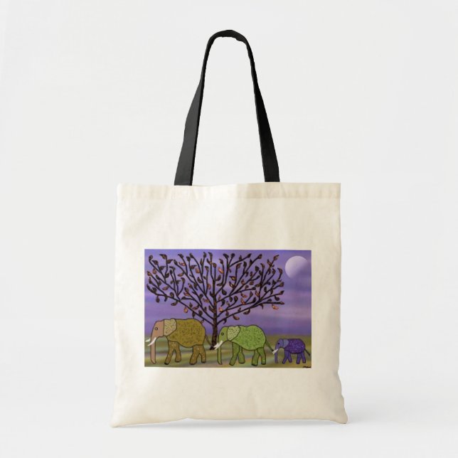 Bolso De Tela Luna del elefante (Frente)