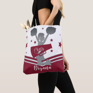 Bolso De Tela Luna Estrellas Blancas Plateadas Aplausos Porrista