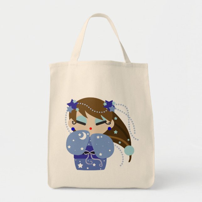 Bolso De Tela Luna Kokeshi (Frente)