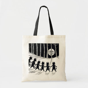 Bolso De Tela Luna llena y gatos, Louis Wain