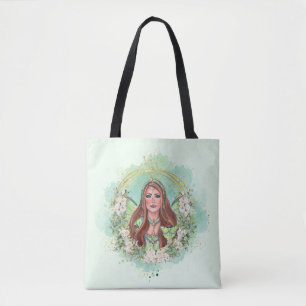 Bolso De Tela Luna moth fairy art de Renee Lavoie