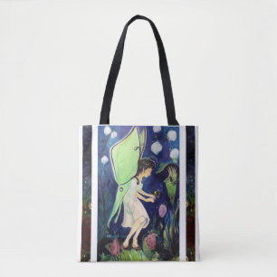 Bolso De Tela Luna Moth Fairy Bee Maureen Girard