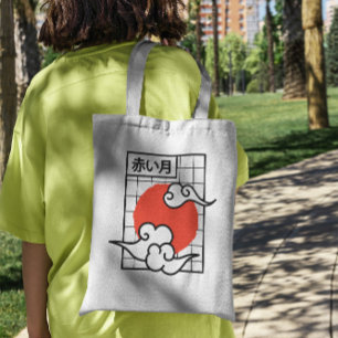 Bolso De Tela Luna Roja Japonesa