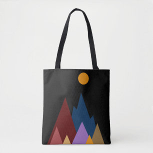 Bolso De Tela Luna Sobre Las Montañas #2