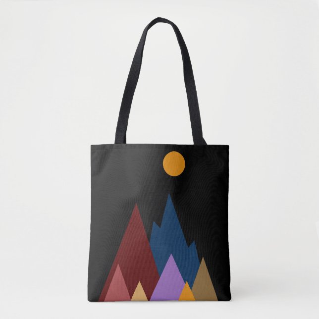 Bolso De Tela Luna Sobre Las Montañas #2 (Anverso)