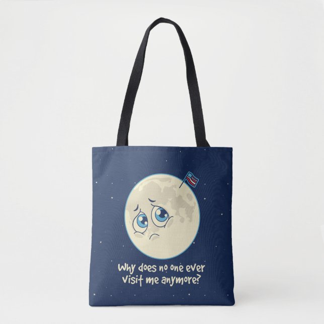 Bolso De Tela Luna triste (Anverso)
