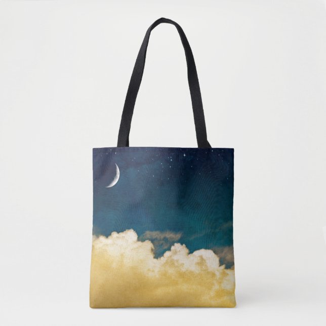 Bolso De Tela Luna y Cloudscape (Anverso)