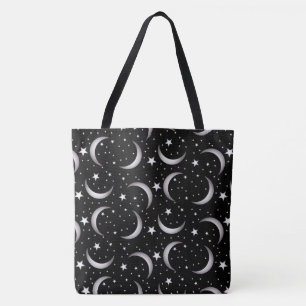 Bolso De Tela Luna y estrellas