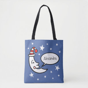 Bolso De Tela Luna y estrellas personalizadas