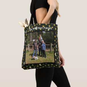 Bolso De Tela Lunas y Estrellas de Imagen Personalizada