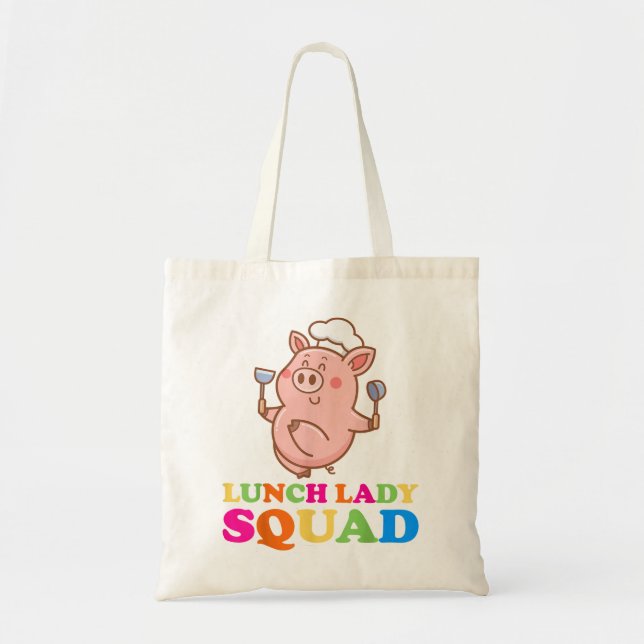 Bolso De Tela Lunch Lady Cafeteria Crew Squad School Lunch Ladie (Frente)