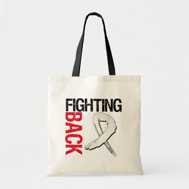 Bolso De Tela Lung Cancer Fighting Back (Frente)