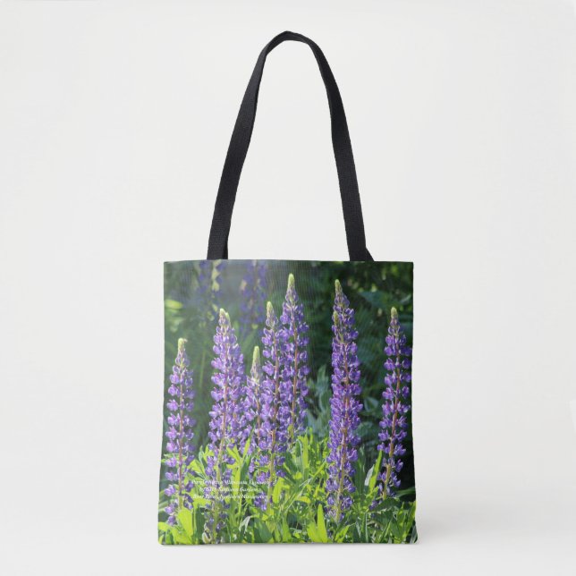 Bolso De Tela Lupine nativo púrpura de Minnesota (Anverso)