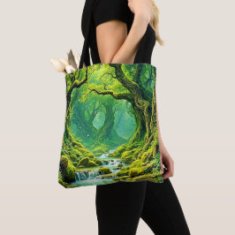 Bolso De Tela Lush Jungle Waterfall Bliss