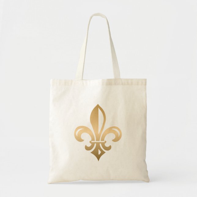 Bolso De Tela Luxuria Gold Fleur de Lis (Frente)