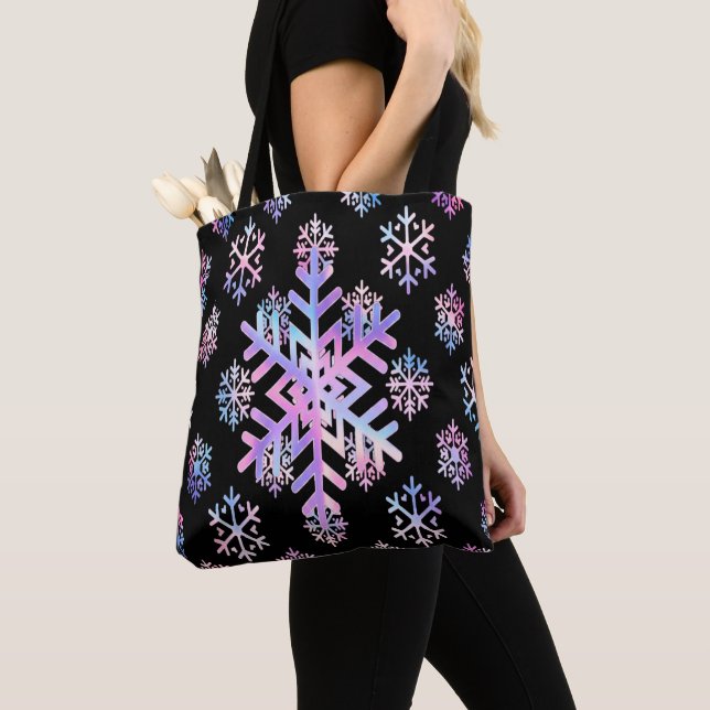 Bolso De Tela Luxury Holographic Snowflake Christmas Collection (Detalle)
