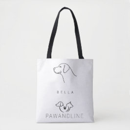Bolso De Tela Luxury Labrador Tote Bag | Personalized Name
