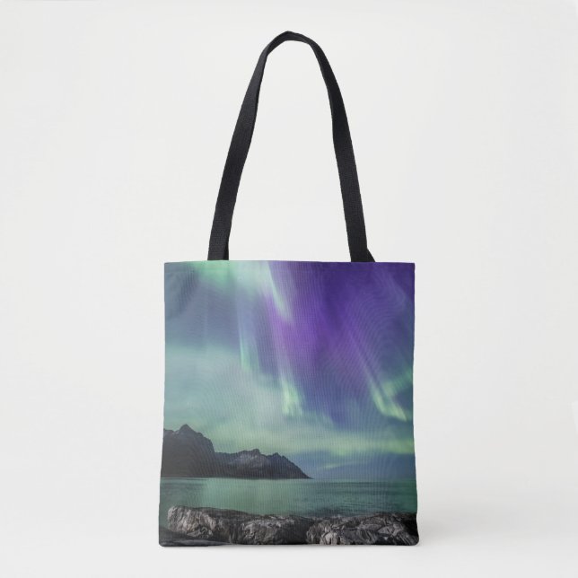 Bolso De Tela Luz boreal Senja (Anverso)