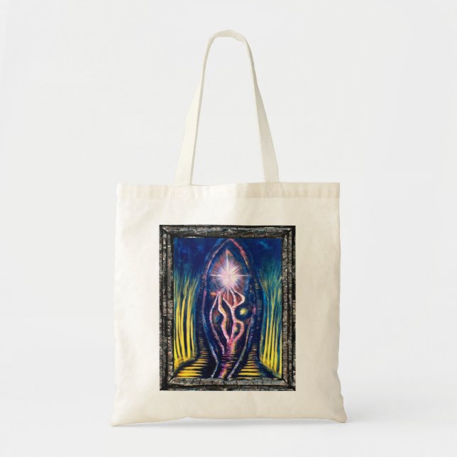 Bolso De Tela Luz celeste (Frente)