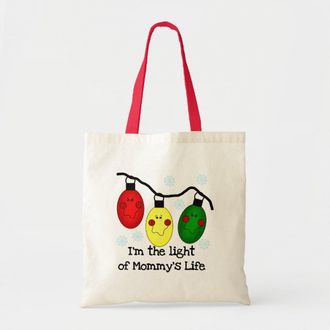 Bolso De Tela Luz de las camisetas y regalos de la vida de mamá (Frente)