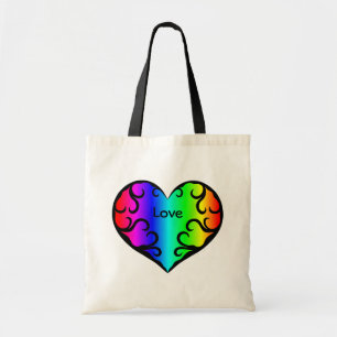 Bolso De Tela Luz del corazón del arco iris victoriano