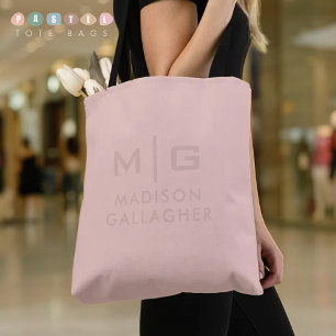 Bolso De Tela Luz Pastel de Salmón Melocotón Rosa Suave Sólida C